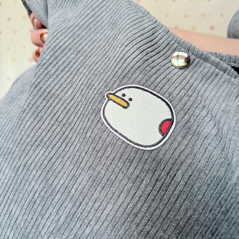 刺繡燈芯絨單肩包